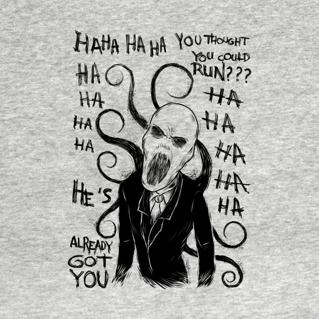 Trapped in the Clutches of Slender Man: A Desperate Attempt to Escape by Holymayo Tee